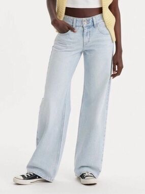 Levi’s Women’s Low Rise Superlow Loose Jeans - Abraided Art Size 27x32 NWOT